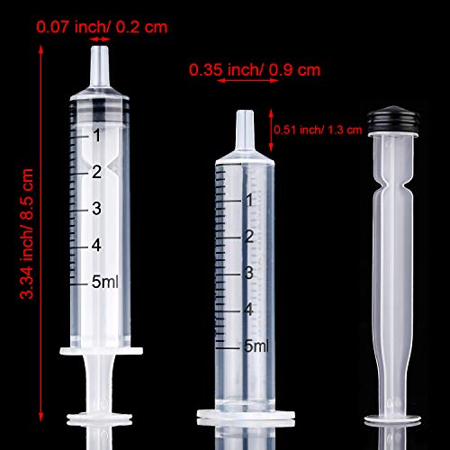 Frienda 20 Packs Large Plastic Syringe Measuring Syringe Tools Dispensing Multiple Uses (5 ml) - size: 5 ml