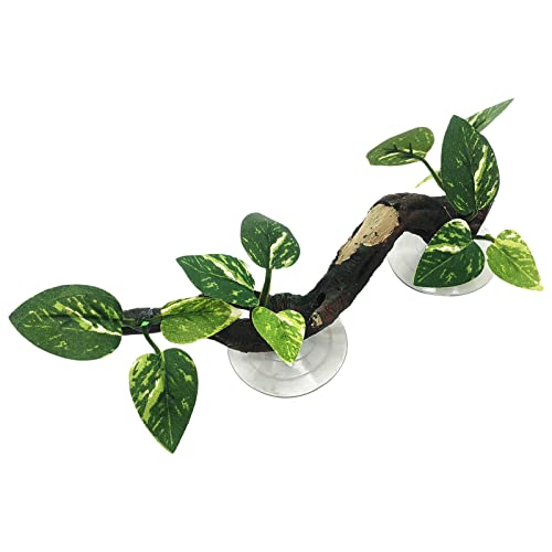 Reptile-Climbing Branch Terrarium Plant Suction Cup Aquariums Decoration Simulate Aquatic-Plant Reptiles Tree for Climbing Tree Decor Branch Terrarium Decoration - color: A