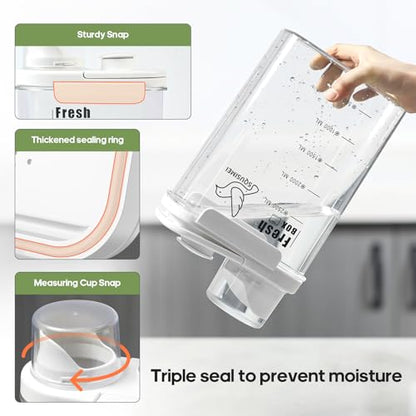 1.7 Qt/1.6 L Bird Seed Storage Container with Lids Airtight Measuring Cup, Bird Seed Dispenser Pet Food Container Are Used to Store Bird Food, Chicken Feed BPA Free (1.6L, Green) - color: 1.6L,/Green