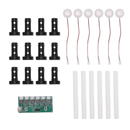 SUNGOOYUE Ultrasonic Mist Maker Circuit Board Humidifier Module Diy For Reptile Terrarium Plant Humidifying, Electronic Atomizer Driver 6 Plates (6 Heads) - color: 6 Heads