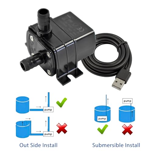CONQUERALL 5V USB Solar Fountain Pump 1W 34GPH 3.2ft with 3.3ft Tube for Outdoor Camping Water Supply - color: Usb 5v 1w 130l/H 1m Head
