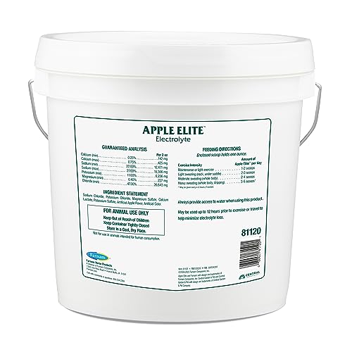 Farnam Apple Elite Horse Electrolytes Powder Supplement, Replaces Vital Minerals, Encourages Hydration, Sugar-Free, Contains Sodium, Potassium, Calcium & Magnesium, Apple Flavored, 5 lb - size: 20 pounds