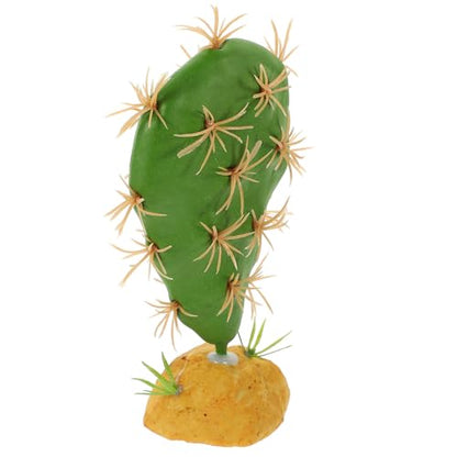 POPETPOP Reptile Terrarium Artificial Cactus Plant for Habitat Decor, Sturdy Plastic Reptile Accessory for Amphibians and Small Pets, Desert Style Tank Decoration