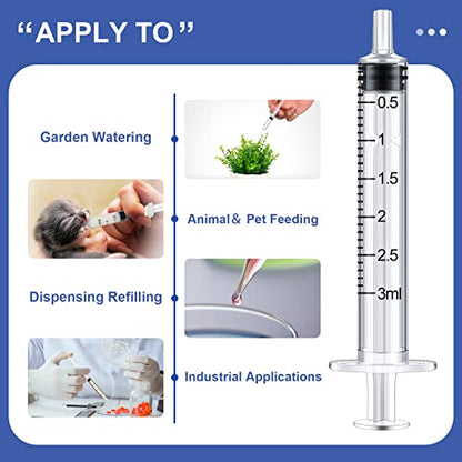 Nuanchu 30 Pcs 3ml Liquid Syringe Pet Feeding Plastic Syringes Dog Oral Food Measuring Syringe Tools for Cats Dogs Kitten Puppy Bunny Small Animals Newborn Pet Feeder Nursing Supplies