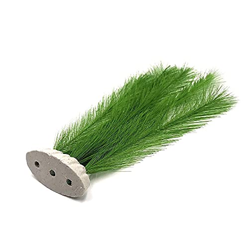 Norgail Aquarium Plastic Silk Plant Decorations Fish Tank Artificial Green Water Plants Made of Silk Fabrics, Safe for All Fish & Pets Large 3Pcs - size: Large