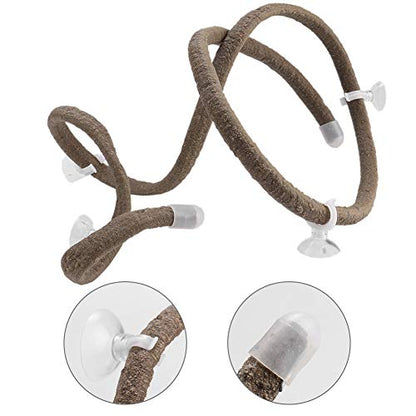 JTLB Flexible Life Like Artificial Vine Rattan, Environmentally Friendly, Flexible and Safe for Lizards, Geckos, Aquarium Decor with Suction Cups for Fun at Home (L)