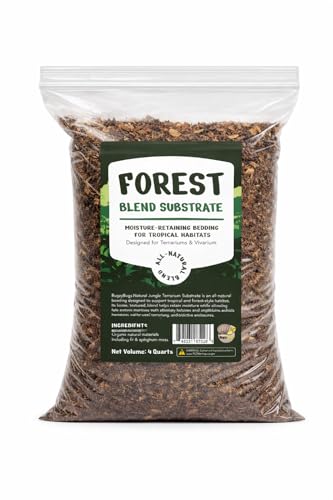 Natural Forest Blend Bioactive Substrate Terrarium Bedding 4 Quarts for Frogs, Geckos, Reptiles, Amphibians & Invertebrates