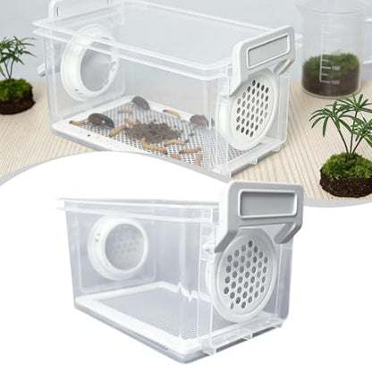 Breeding Box, Reptile Feeding Box, Transparent Terrarium, Habitat, Animal Holder for Raising Mealworms, Style B - color: style B
