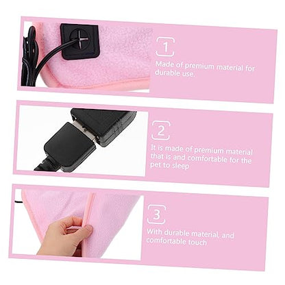 VANZACK 1pc Pet Heating Pad Pet Bed Dragon Reptile Under Tank Heating Pad Chicken Coop Rabbit Turtle Basking Platform Thermostat Reptile Turtle Tank Blanket Frog Snake Gecko Pink Polyester - color: Pink