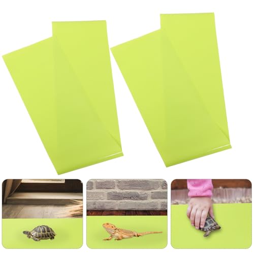 Beaupretty 2Pcs Reptile Floor Mat Non-Toxic Substrate Liner for Gecko Tank Carpet Easy-Cut Bedding for Terrarium Oil and Moisture Resistant Green