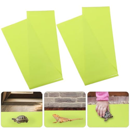 Beaupretty 2Pcs Reptile Floor Mat Non-Toxic Substrate Liner for Gecko Tank Carpet Easy-Cut Bedding for Terrarium Oil and Moisture Resistant Green