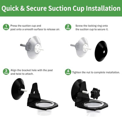 Reptile Feeding Ledge with 6 Cups, Suction Cup Food & Water Bowl for Geckos, Frogs, Chameleons – Easy-Clean Dish for Terrarium & Small Pets