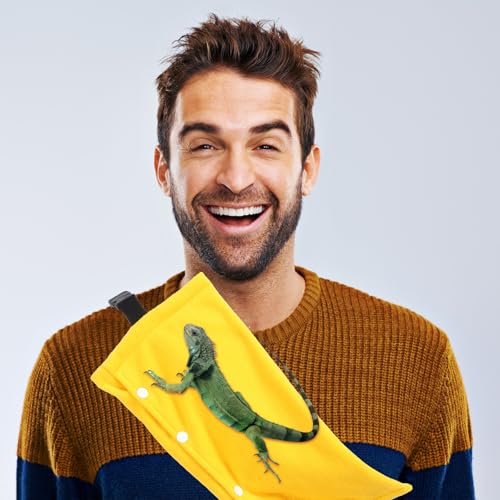HEMOTON Reptile Carrier Bag Portable Lizard Travel Sling Canvas Pet Shoulder Bag for Bearded Dragon Chameleon Snake Outdoor Use