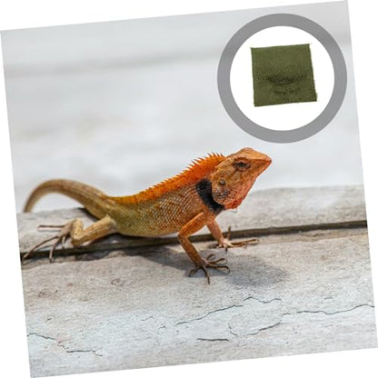 BESPORTBLE Reptile Carpet Mat Breathable and Comfortable Terrarium Liner for Lizards Frogs and Tortoises Easy to Cut for Moisture Retaining Imitation Grass Bedding - size: 20.00X20.00X0.50CM