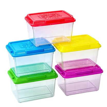 Portable Reptiles Keeper Tanks with Removable Lid and Feeding Port Enclosure Ventilated Design Clear Reptiless Habitat Portable Reptiless Breeding Box Geckoss Terrarium with Ventilation - size: 27x17x14cm
