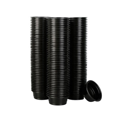 Plastic Gecko Feeding Cups, 0.5 oz Small Terrarium Bowls Reptiles Food Water Feeder Ledge Cups for Lizars,Bearded Dragon,Snake,Frogs (100Pack Black)