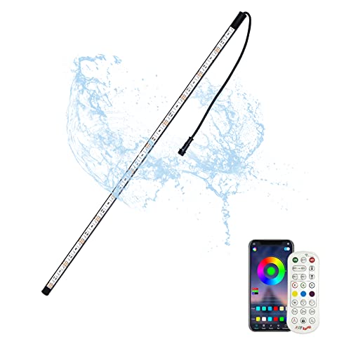 Longrun LED Strip Color Changing Garden Show Lights for Pond Spillway Waterfall, APP Control Waterproof Lighting Bar for Home Decoration Pool Fountain Landscape Lighting, Aquarium-14.76" - size: 14.76" LED Strip(APP)