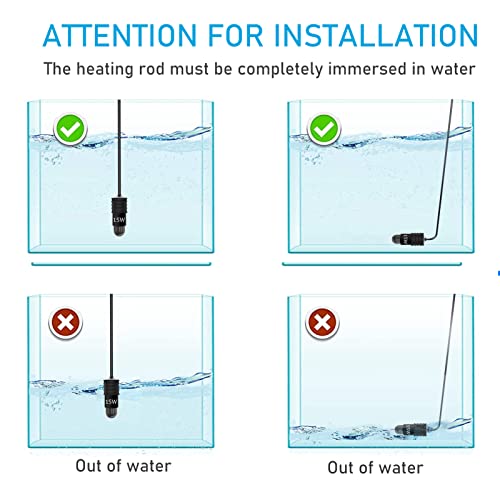 YukiHalu Super Mini Aquarium Heater, 10W 20W 30W Adjustable Fish Tank Heater with External Controller, Overheating Protection, Digital Display, Used for 0.5-3 Gallons(20 watts) - size: 20 Watts