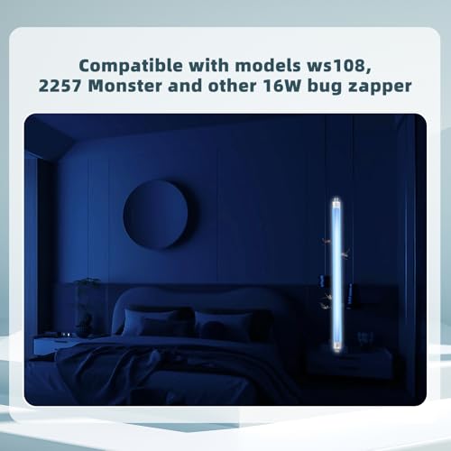 4 Pcs 8W 12 Inch T5 Replacement UV Bulb F8T5/BL UVA 365nm Fluorescent Light Bulbs Compatible with Bell and Howell Monster Bug Zapper and Faicuk WS108 Mosquito Fly Light Trap - size: 8W BZL-4P