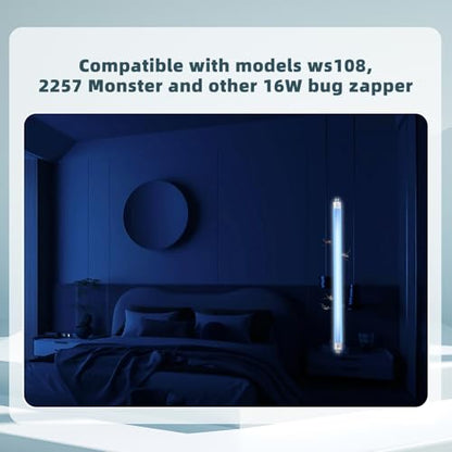 4 Pcs 8W 12 Inch T5 Replacement UV Bulb F8T5/BL UVA 365nm Fluorescent Light Bulbs Compatible with Bell and Howell Monster Bug Zapper and Faicuk WS108 Mosquito Fly Light Trap - size: 8W BZL-4P