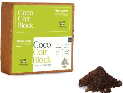 10 LB Premium Organic Coco Coir Compressed Natural Brick with Low EC and PH Balance - High Expansion for Indoor and Outdoor Potting Soil, Renewable Coco Soil for Gardening