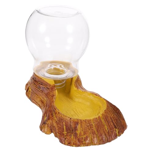 ORFOFE Automatic Resin Waterer for Reptiles Crawler Waterer for Turtles and Lizards Decorative Water Bowl User-Friendly Design for Terrariums