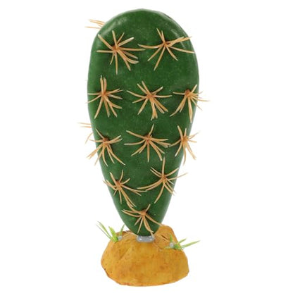 Happyyami Artificial Reptile Plant Decoration for Terrarium Habitat Resin Cactus Hideout for Lizard Tank Safe Non-Fading Plastic Reptile Terrarium Decor for Amphibians and Aquarium