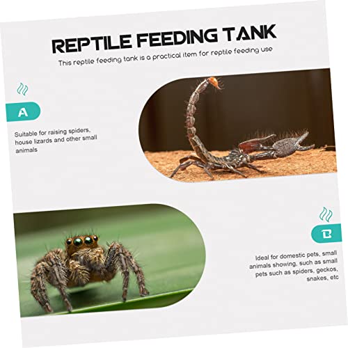 Generic Acrylic Reptile Display Container for Lizards Snakes and Ventilation Lightweight and Portable Feeding Box for Outdoor Use