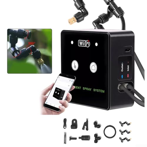 WiFi Terrarium Misting System, 360° Rotating Spray Nozzle with Timed Control, Automatic Humidifier Kit Rainforest Plant Reptile, USB Powered(2 nozzle) - size: 2 nozzle