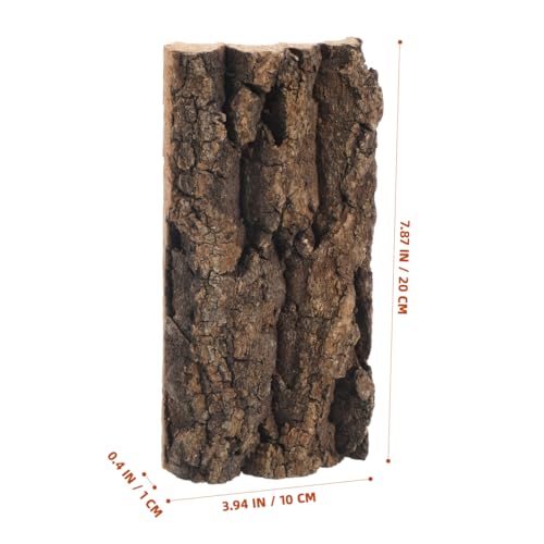 Ipetboom 3 Pcs Natural Cork Bark Terrarium Background 7.87X4.13X0.59In Reptile Tank Decor Aquarium Bark Wall Habitat for Gecko Lizard Tortoise Frog