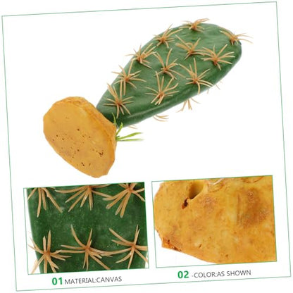 Happyyami Artificial Reptile Plant Decoration for Terrarium Habitat Resin Cactus Hideout for Lizard Tank Safe Non-Fading Plastic Reptile Terrarium Decor for Amphibians and Aquarium