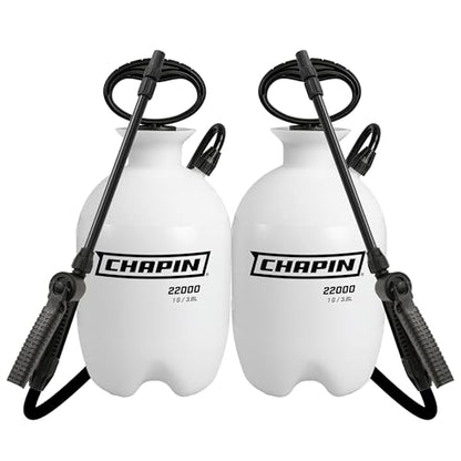 Chapin 1-Gallon Pump Sprayer, Easy Use for Home & Garden, 2pk | Durable lightweight tank; ideal for weed control, plant care and cleaning with adjustable nozzle, long hose and easy pump - style: 1 Gallon, 2 Pack