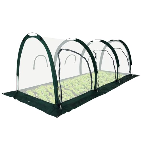 Portable Tunnel Greenhouse for Outdoors - Transparent Mini Greenhouses Ideal for Backyards and Outdoor Vegetable Cultivation (3M) - style: 3M/118“