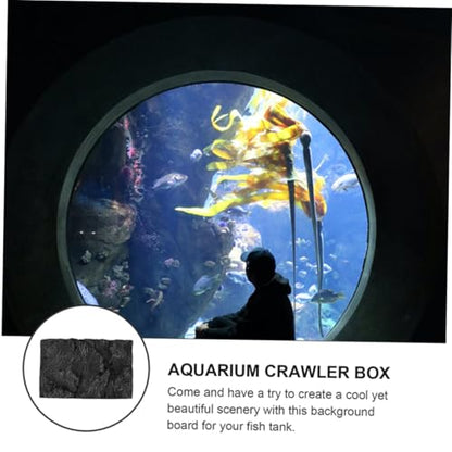 2pcs Reptile Box Backdrop Fish Tank Background 3D Terrarium Background Rock Terrarium Background Aquarium Background Reptile Tank Background Aquarium Rocks Fish Tank Decorations Pu