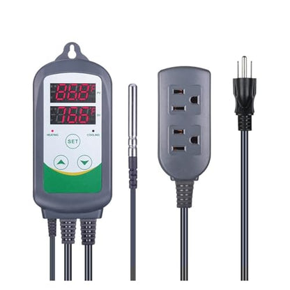 ITC-308 Digital Temperature Controller Outlet Thermostat Heat and Cool,Carboy,Fermenter,Greenhouse Terrarium Temp.(US Socket) - color: US socket