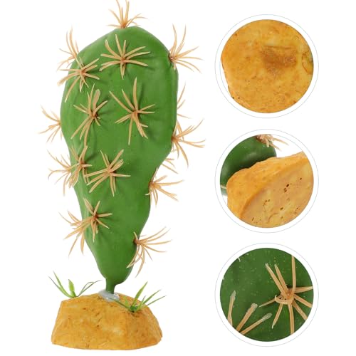 Toddmomy Reptile Tank Artificial Cactus Plant Fake Reptile Terrarium Decor for Amphibian Habitat Sturdy Plastic for Lizards and Snakes