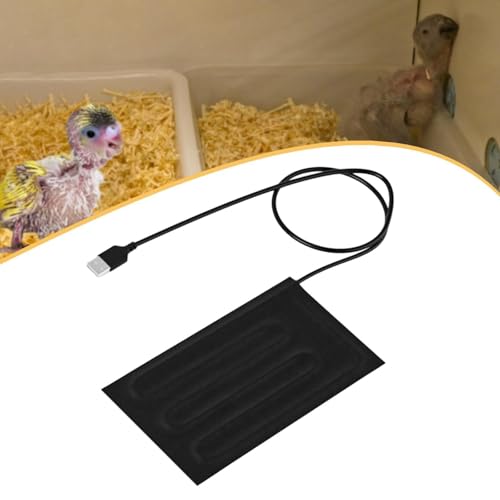 Reptile Heating Pad Electric Warming Blanket Pet Sleeping Pad Waterproof USB Plug Suitable for pet Terrarium Indoor breeding Gift Giving, Style A