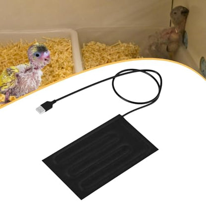 Reptile Heating Pad Pet Warming Mat Electric Blanket Flexible Cushion USB Plug Suitable for pet Terrarium Indoor breeding Living Room, Style A