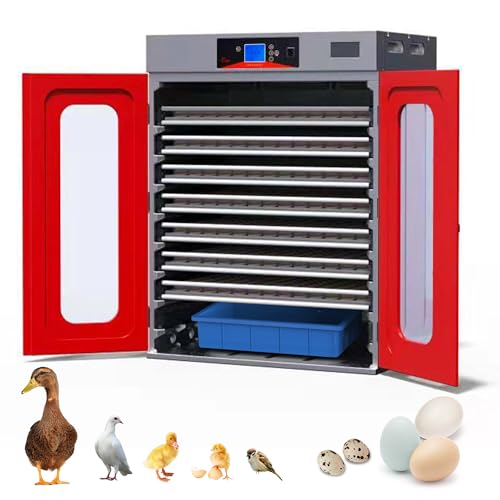 Incubator for Chicken Eggs, Automatic Egg Turning & Humidity Control, Chicken Incubators for Hatching Eggs with Circulating Ventilation for Chicken, Duck, Quail Eggs (1000 Egg) - color: 1000 Egg