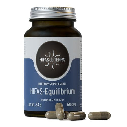 Hifas Equilibrium - Mushroom Complex with Organic Lions Mane, Cordyceps and Reishi - Stress and Mood Support Supplement - 60 Vegan Mushroom Capsules