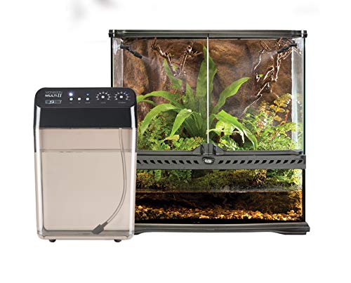 Exo Terra Monsoon Multi II Reptile Terrarium Mister, Black | Programmable Misting System with 4.5 BAR Pressure Pump | Flexible Nozzles, Leak-Proof Connectors | 8L (2 Gallon) Reservoir