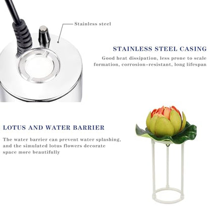 Mist Maker Fogger, Water Pond Fountain Fogger for Water Fountain Pond Pot Rockery Sink (Basic Style, Without Light) - size: Without Light, style: Basic Style