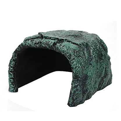 Reptile Rock Hideout Reptile Rock Hide Cave, Aquarium Habitat Décor Rock Tortoise Hideout for Reptiles, Small Lizards, Turtles,Bearded Dragon Tortoise, Amphibians, Fish (N17)