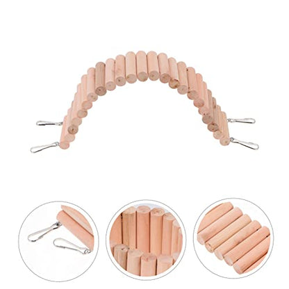 BESPORTBLE Multi-Purpose Wooden Crawler Shelter for Pets Climbing Ladder Arch Bridge and Hiding Nest for Hamsters Lizards and Tortoises