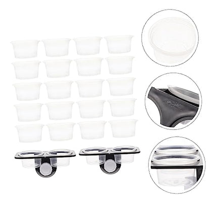 Kisangel 2-Piece Reptile Feeding Dish Set with Suction Cups Random Color Gecko Water Bowl and Food Ledge for Lizards and Other Reptiles for Terrariums