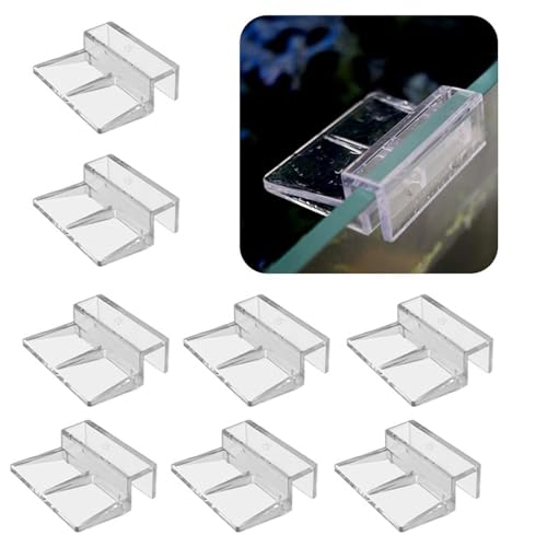 Pack of 8 Acrylic Glass Tanks Lid Clip for Fishtanks Covers 6mm / 8mm Thickness Lid Holder Aquariums Holder