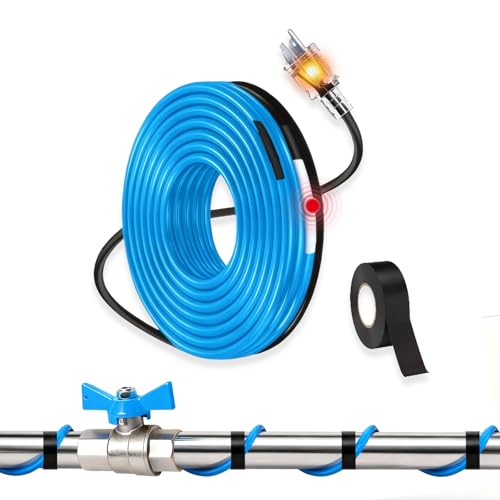 3Ft 120V Heat Cable for Pipes Freeze Protection,Self-Regulating Heating Tape for Water Pipes on Metal and Plastic Pipes, Frost Protection for RV, Drain, Sewer,Keeps Water Flowing at -40°F - style: 3ft