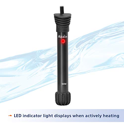 Aqueon Preset Aquarium Heater Black, 50 Watts - size: Black, 50 Watts, Up to 20 Gallons