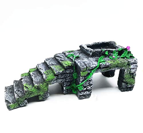 Reptile Breeding Box Shelter Habitat Decor Terrarium Hideout Turtle Basking Ramp Water Bowl Feeding Humidify Hide Caves - size: M