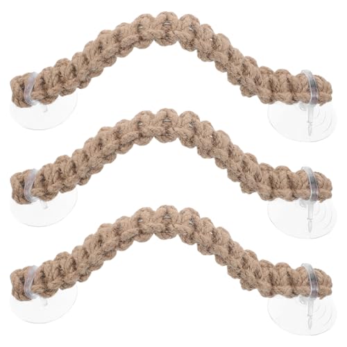 Hemoton 3pcs Hermit Crab Climbing Toys Rope Ladder Supplies Reptile Vines Tank Terrarium Habitat Decor Accessories for Geckos Lizards Snakes
